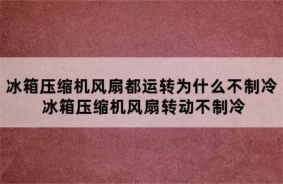 冰箱压缩机风扇都运转为什么不制冷 冰箱压缩机风扇转动不制冷